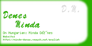 denes minda business card